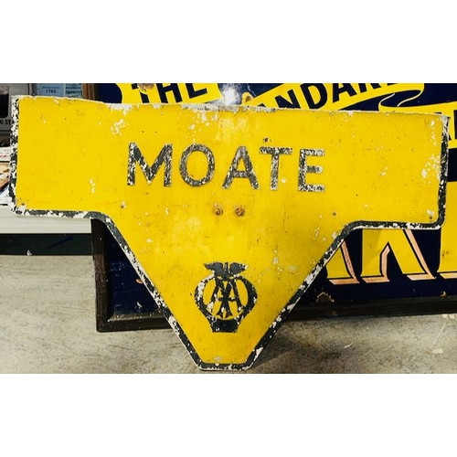 200 - Vintage Cast Metal AA Sign - Moate 30