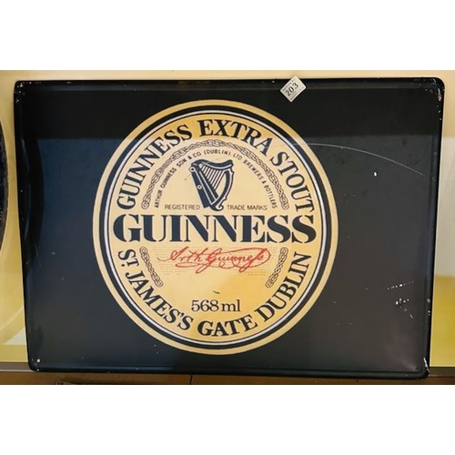 203 - Large Metal Guinness Sign - 27