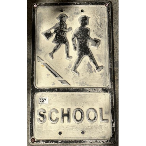 207 - Cast Heavy School Crossing Sign - 21