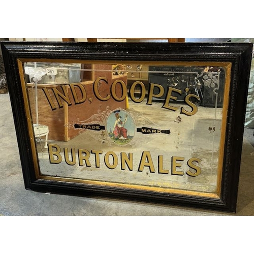 Ind Coope s Burton Ales Vintage Mirror Appx 36x25