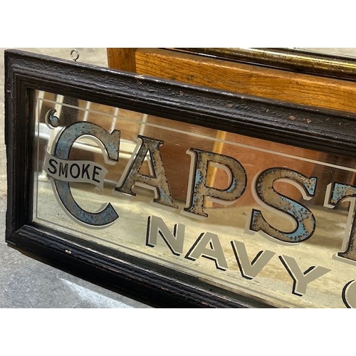 287 - Capstan Navy Cut Vintage Framed Mirror - Appx 26x9