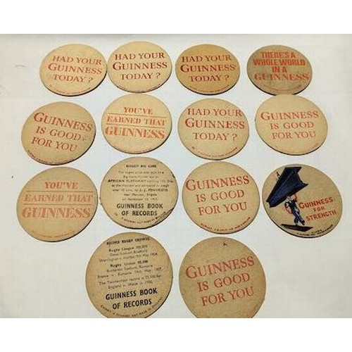 134A - Lot Of 14 Vintage Guinness Beer Mats