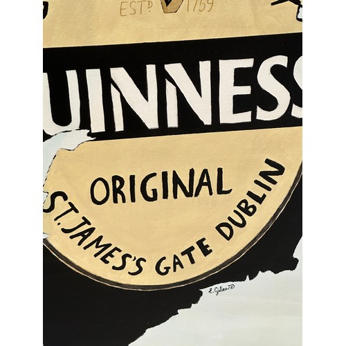 156A - Oil on Canvas - Guinness Map of Ireland by E Gilleece