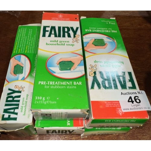 46 - 5 x Fairy 2pk Household Soap