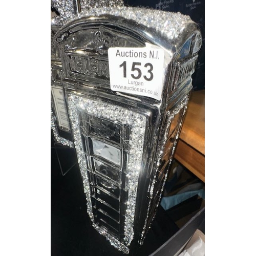 153 - Glitzy Telephone Box Ornament