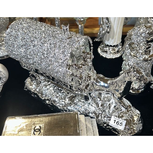 165 - Large Glitzy Horse & Wagon Ornament