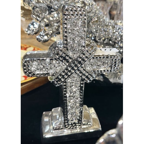 177 - Glitzy Cross Ornament