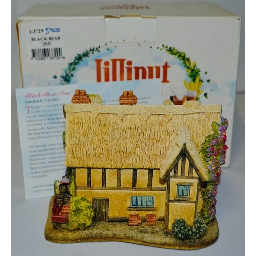 1134 - Boxed Lilliput Lane - Collectors Club 2015/16 Black Bear Inn with Deeds