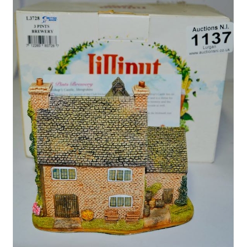 1137 - Boxed Lilliput Lane - Collectors Club 2015/16 Club Special 3 Pints Brewert with Deeds