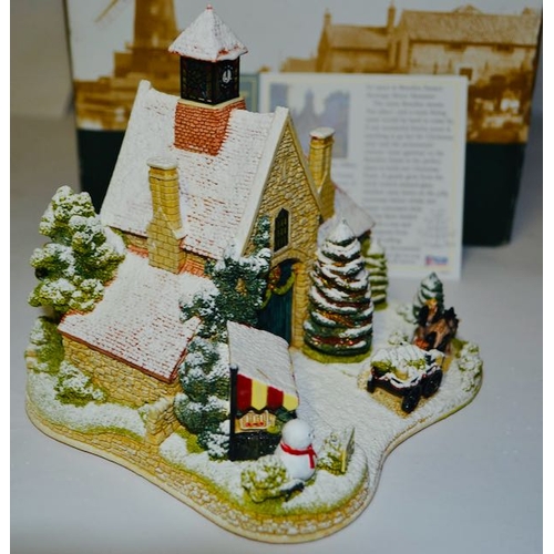 1149 - Boxed Lilliput Lane Illuminated Model Christmas Time with Deeds