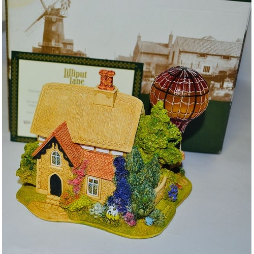 1175 - Boxed Lilliput Lane - Up Up And Away Illuminated Cottage With Deeds