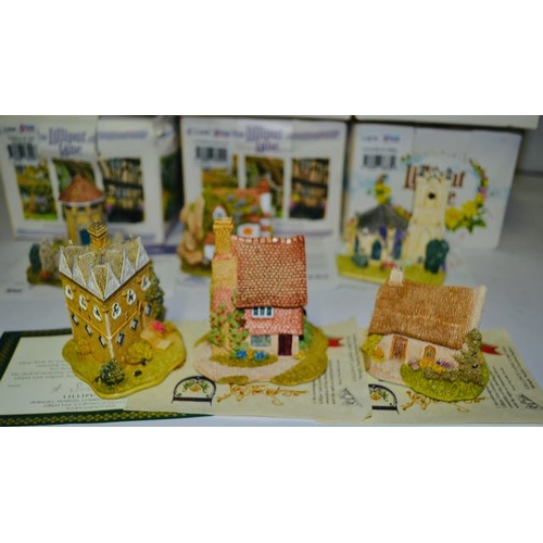 1178 - Boxed Lilliput Lane - x 6 Primrose Hill, Bro Dawel, Glenorchy Kirk, The Triangular Lodge, Ruston, Te... 
