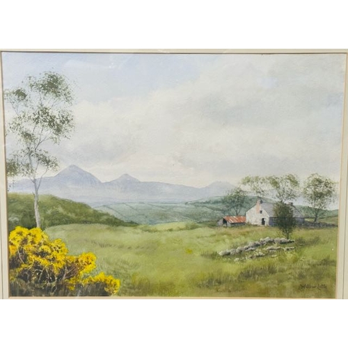 994 - Framed Watercolour Homestead Scene By Wilbur Little, 20
