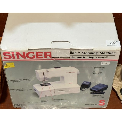 32 - Singer Tiny Tailor Sewing Machine In Original Box