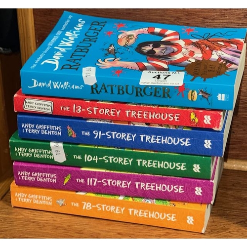 47 - 5 x Storey Treehouse Books + David Walliams Book