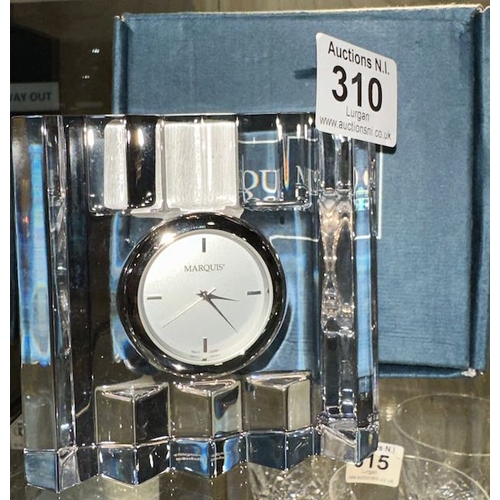 310 - Boxed Marquis by Waterford Clock