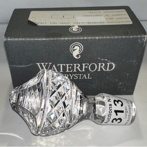 313 - Waterford Crystal Powerscourt Stopper - Boxed