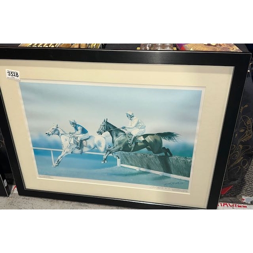 352B - Framed Limited Edition E.N.Stroud Print - Signed By Artist - No.66 -  Desert Orchid & Kildimo 1988