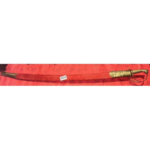 352N - Brass Handled Sword in Scabbard