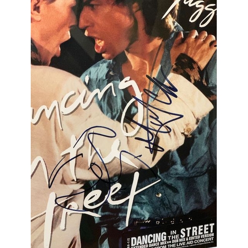 388 - Framed David Bowie & Mick Jagger 'Dancing in the Street' Original 12