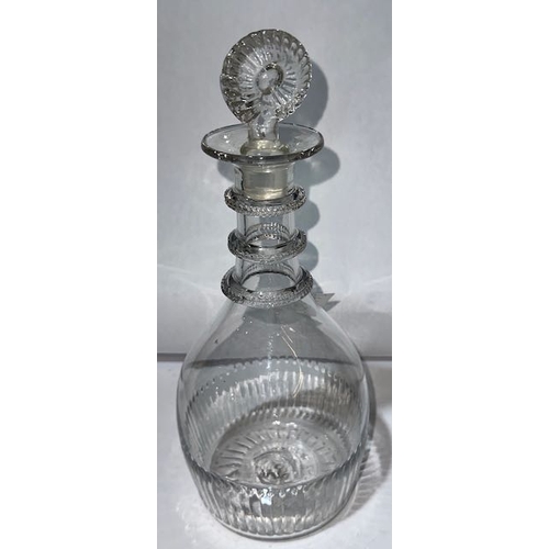 399 - c1800s Waterloo Glass Decanter