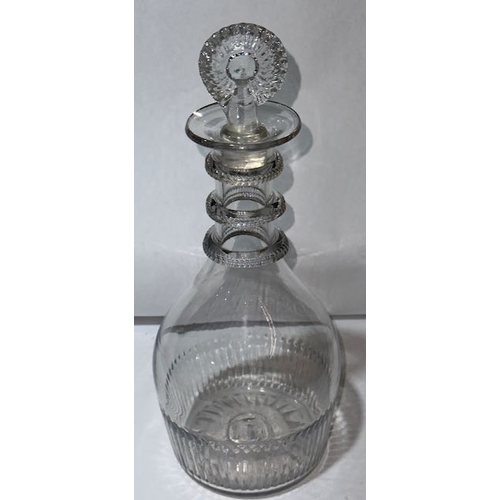 400 - c1800s Waterloo Glass Decanter