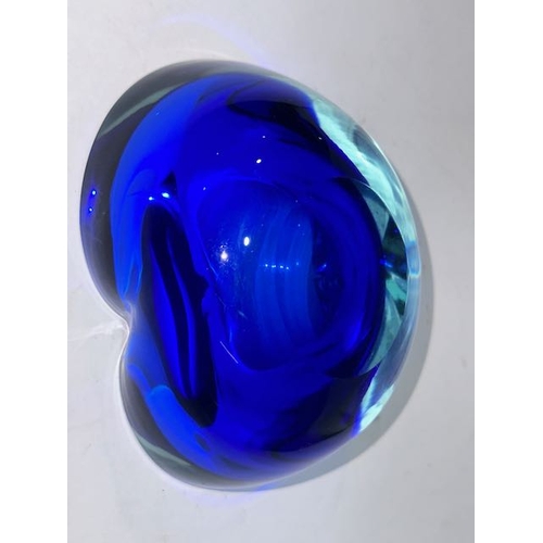 413 - Blue Murano Glass Dish