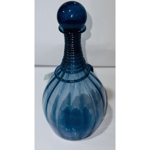 415 - Antique Blue Glass Decanter