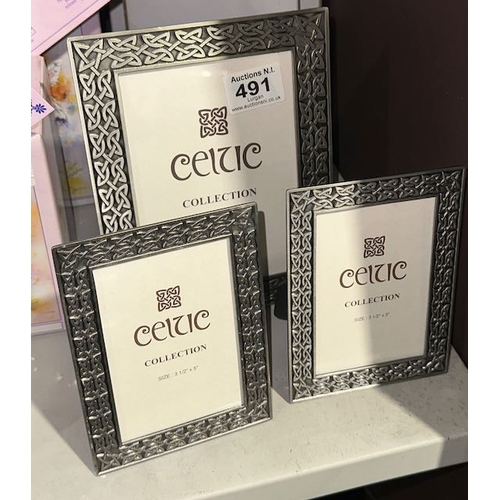 491 - Trio of Celtic Picture Frames