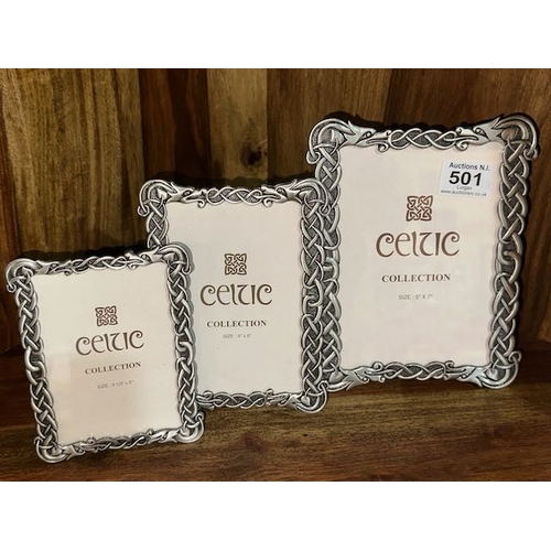 501 - Trio Of Celtic Photo Frames