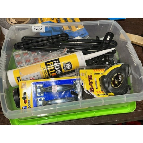 623 - Tub of Assorted Tools Incl Filler