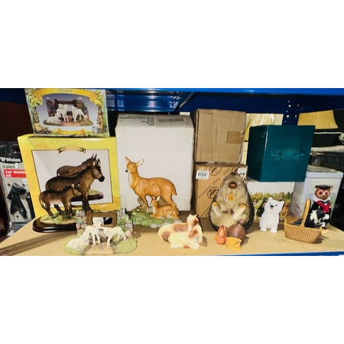 650 - 8 x Boxed Collectable Animal Figurines Incl Soul Journey & Leonardo