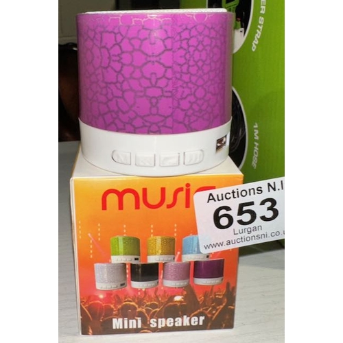 653 - Mini Music Wireless Bluetooth Speaker - Boxed