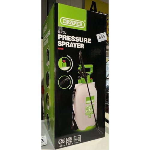 654 - Draper 6.25L Pressure Sprayer - Box Sealed