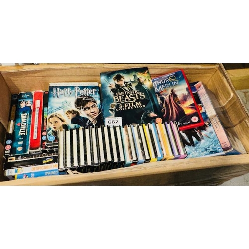 662 - Large Box Of DVDs Incl Harry Potter