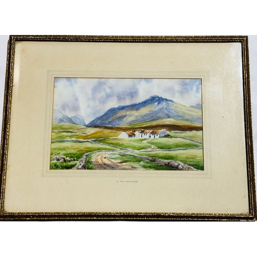 1004 - Framed Watercolour, In The Mournes By W Ferris, 19