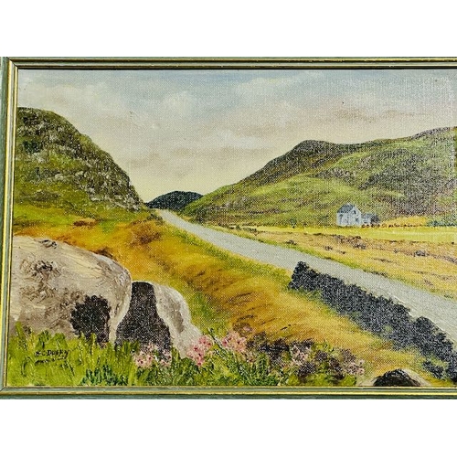 1008 - Framed Oil On Canvas, Barnesbeg Gap, Co. Donegal By S.C.Duffy, 16