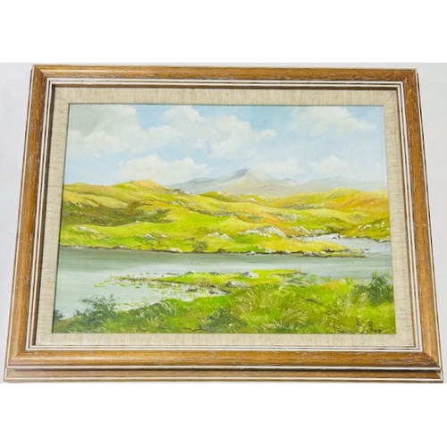 1012 - Nicely Framed Irish Country Scene, Oil On Board, By James Butler, 20