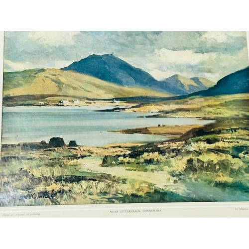 1019 - Framed Maurice C Wilks Print From An Original Painting, Near Letterfrack, Connemara, 16