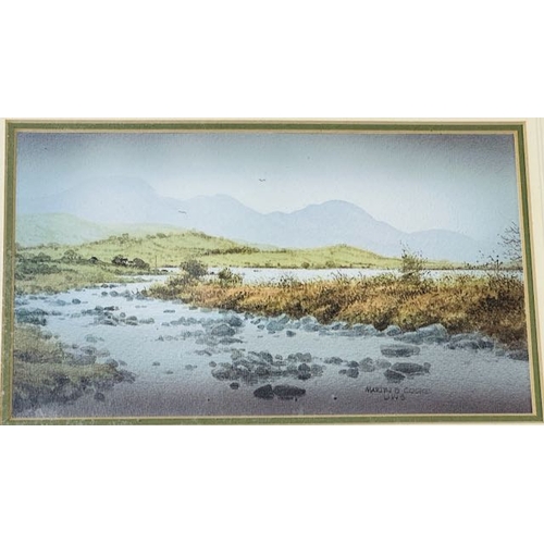 1021 - Framed Lithograph, Owena River, Donegal By Martin D Cooke U.W.S. 16
