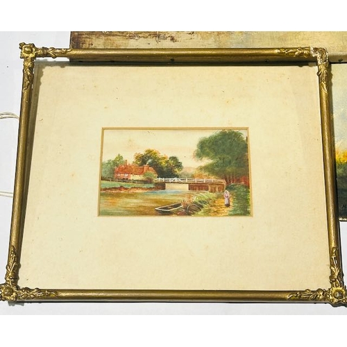 1026 - 3 Vintage Paintings, 1 By H Power, Others Unknown, 15
