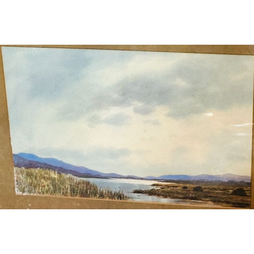 995 - Framed Watercolour, Evening On A Galway Bog By Douglas Alexander, 21