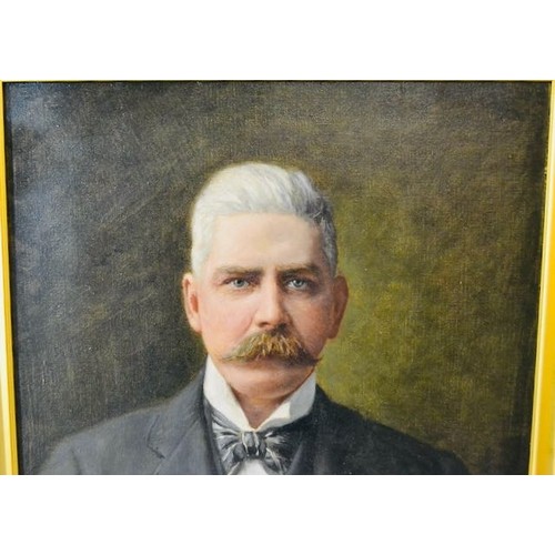 980 - Large Gilt Frame Oil on Canvas, Portrait by John McGhie (1867-1952), 88cm x 32cm inc Frame. Painting... 