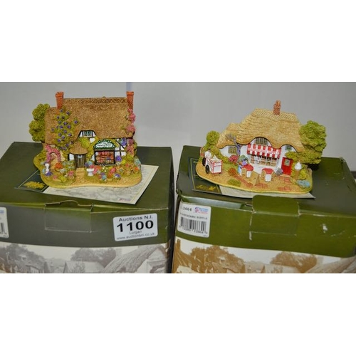 Boxed Lilliput Lane x 2 With Deeds - The Hanging Basket