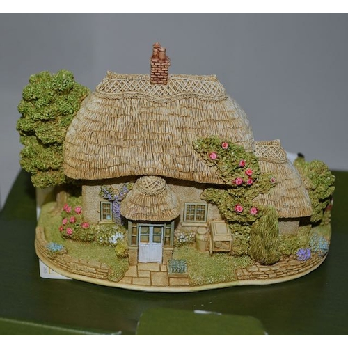 Boxed Lilliput Lane x 2 With Deeds - The Hanging Basket