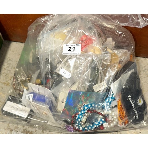 21 - Clear Bag Of Jewellery