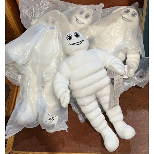 25 - 5 x Tagged Michelin Man Plush - 35cm