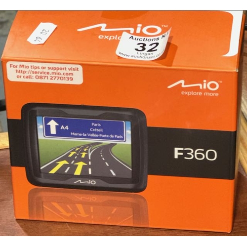 32 - Mio F360 Sat Nav - Boxed