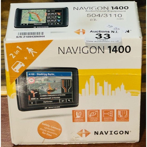 33 - Navigon 1400 Boxed Sat Nav