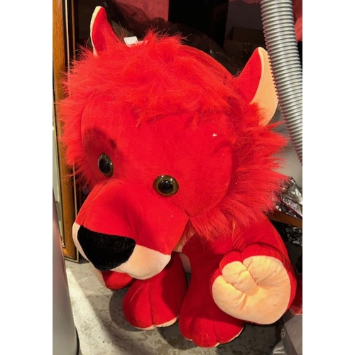 64 - Large Red Lion Teddy